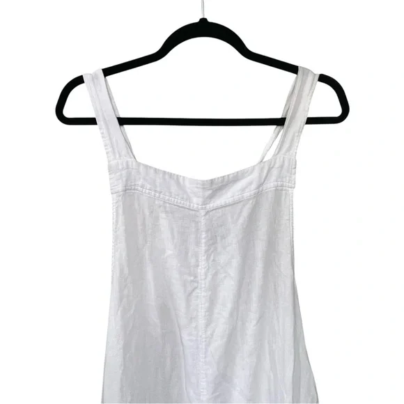 HAUTE HIPPIE Women's Linen Sleeveless Wide Leg Jumpsuit Coverup White XL - Picture 6 of 12